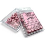 Chessex Opaque Pastel Pink/Black Set of Ten D10