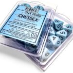 Chessex Opaque Pastel Blue/Black Set of Ten D10