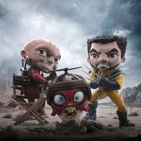 Marvel Deadpool & Wolverine Unmasked Iron Studios Mini Co Figures