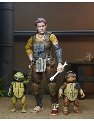 TMNT (The Last Ronin The Lost Years) Grammy April with Baby Yi & Moja Neca Figure