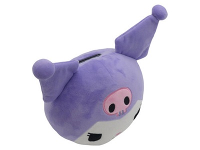 Hello Kitty Kuromi Head Purple 3D Plush Coin Bank