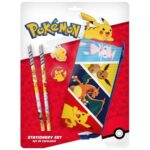 Pokemon Stationery Set with Triple Pencil Case 5pc