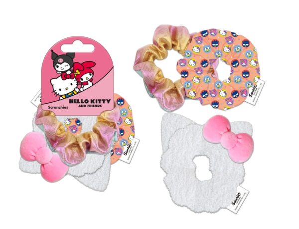 Hello Kitty Hair Accessories "Scrunchies" 3 Pc