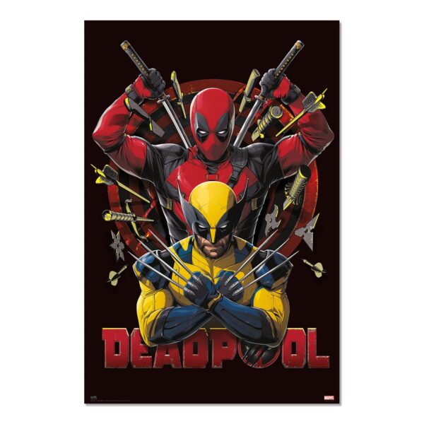 Marvel Deadpool & Wolverine Fight Poster 61x91cm
