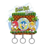 Sonic The Hedgehog Wall Key Holder with 3 Keyrings
