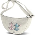 Disney Stitch & Angel Corduroy Shoulder Bag Fanny Pack