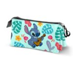 Disney Stitch & Guitar Triple Pencil Case