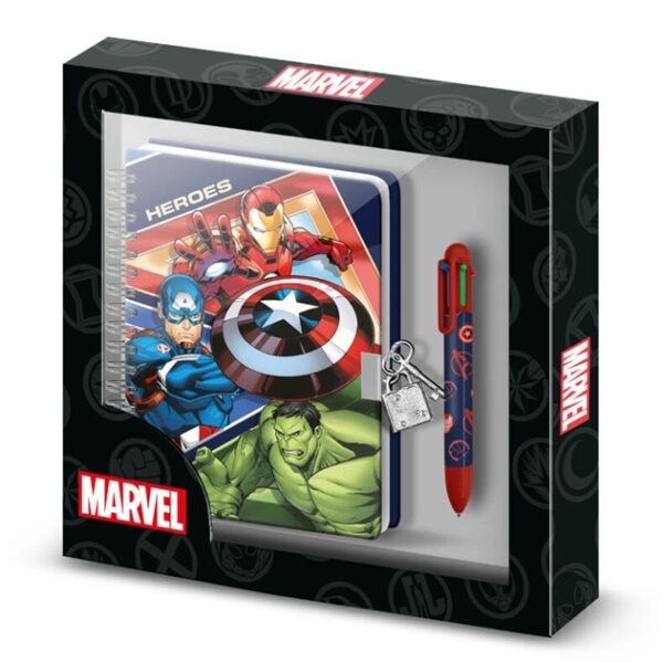 Marvel Avengers Diary + Pen Gift Box