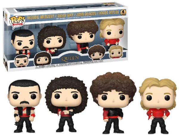 Funko POP! Queen 4 Pack Radio Gaga - Freddie Mercury / Brian May / John Deacon / Roger Taylor