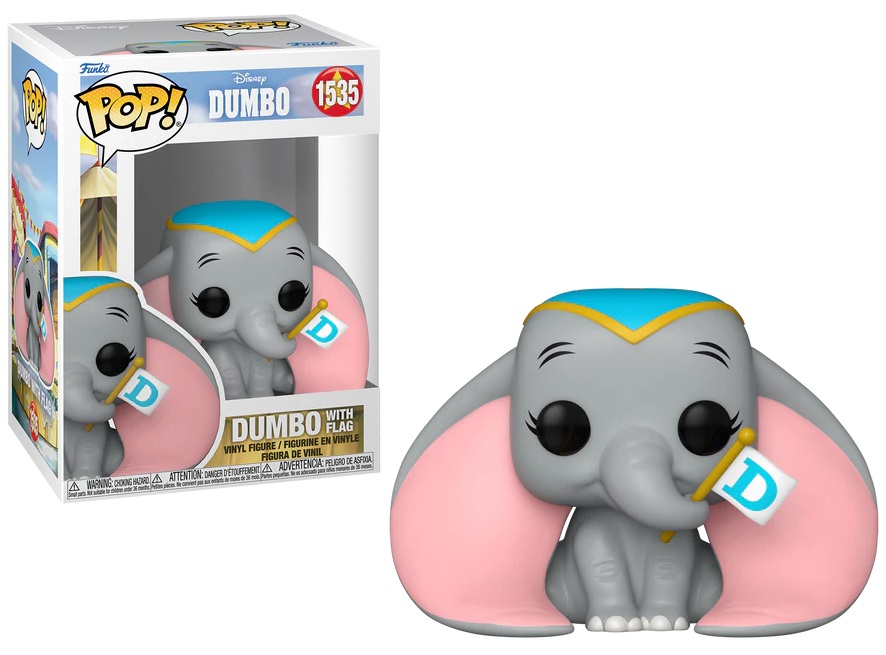 pos-889698802079-fe23a81b5053b5e28d3bcd6a619f21c0.jpg Funko POP! Disney Dumbo N° 1535 - Dumbo With Flag - Image 1