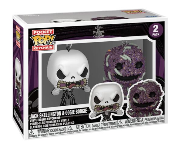 Pocket POP! Keychain Disney Nightmare Before Christmas - Jack Skellington & Oogie Boogie 2 Pack