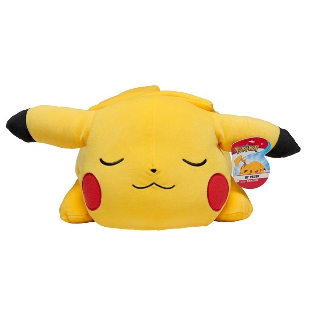pos-0191726723776-04e6877dadd1fc8326f74b59e6805ced.jpg Pokemon Pikachu Sleeping 18" Plush - Image 1