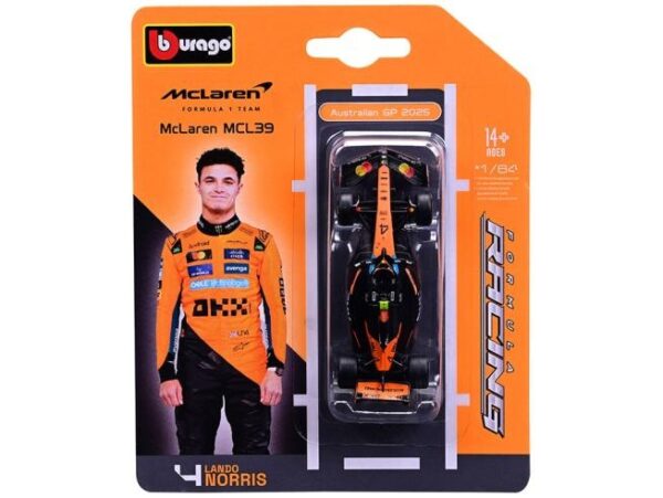 Bburago F1 McLaren F1 MCL 39 2025 Norris #4 Scale 1:64