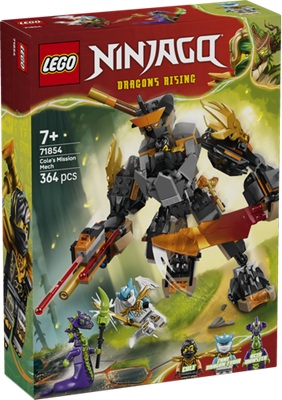 LEGO Ninjago 71854 Cole's Mission Mech and Dragon Zane