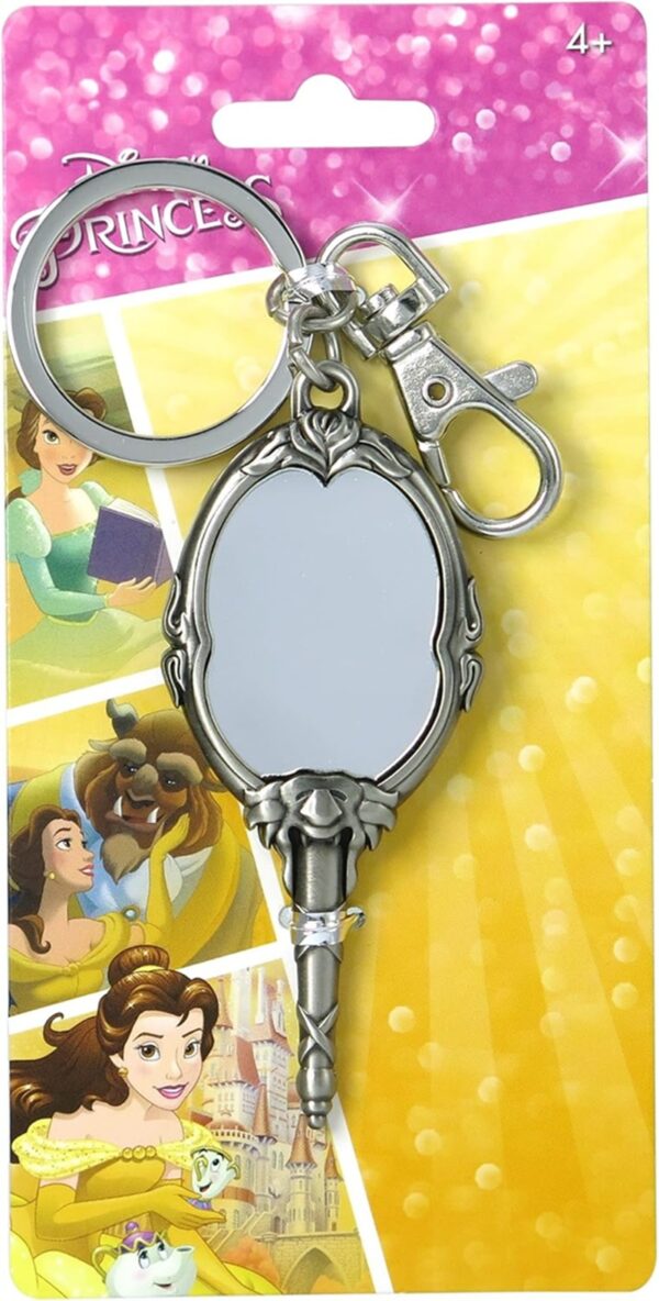 Disney Beauty and the Beast Mirror Pewter Keychain
