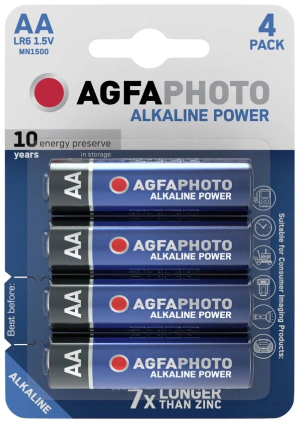 Agfa Photo Alakaline Power AA Batteries