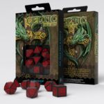 Q-Workshop Celtic 3D Revised Black & Red Dice Set