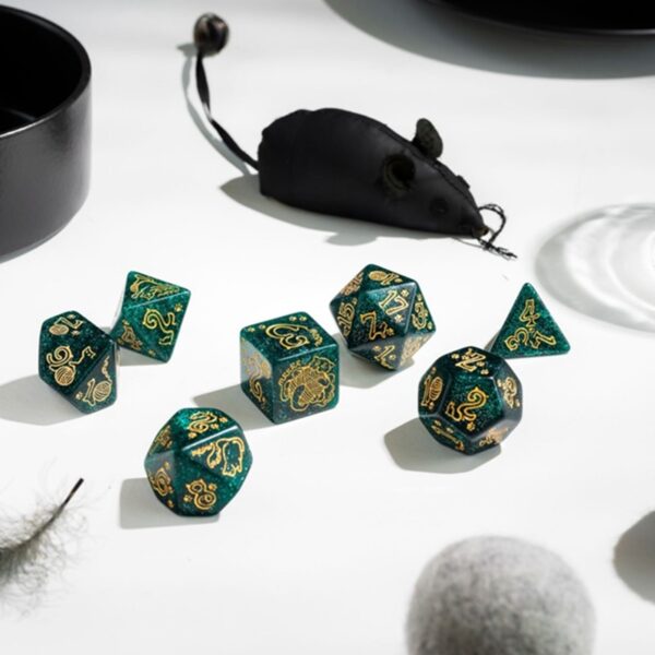 Q-Workshop Jumbo Cats Dice Set Merlin
