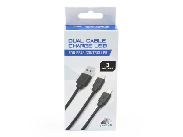 Panthek Dual Cable Charge USB-A Cable Micro USB 3M