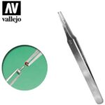 Vallejo - Tools - Flat Rounded Stainless Steel Tweezers (120mm)