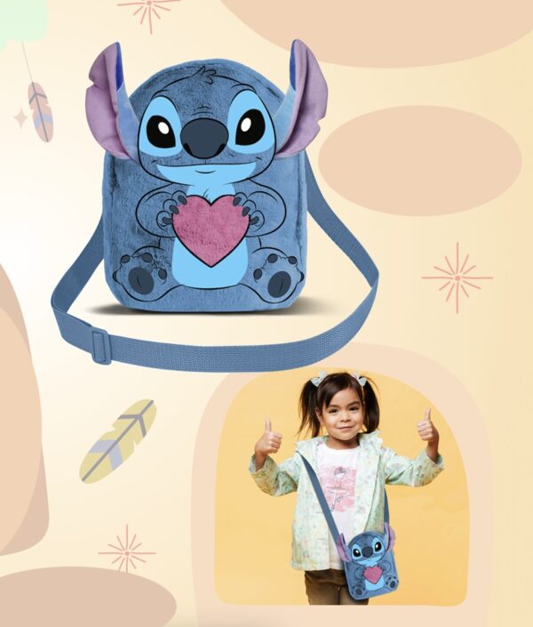 Disney Stitch Love Mini Fur Shoulder Bag 20x15x8cm