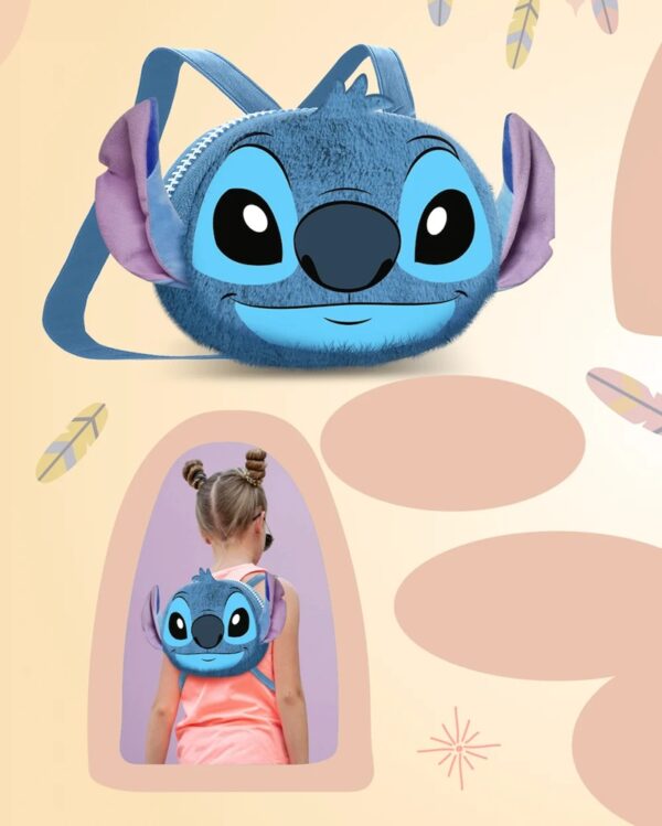 Disney Stitch Love Mini Heady Fur Backpack 25x20x15cm