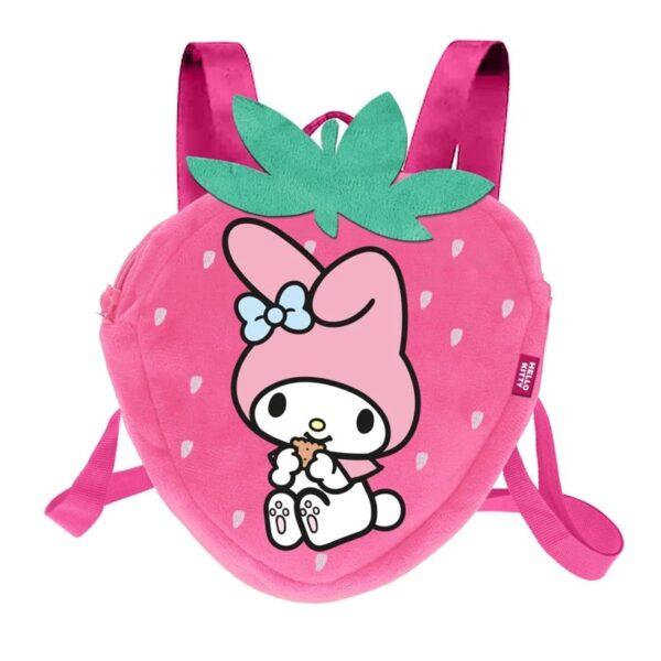 My Melody Strawberry Mini Fur Backpack 25x22x12cm