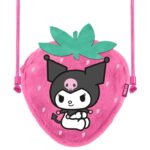 Kuromi Strawberry Mini Fur Shoulder Bag 20x15x6cm