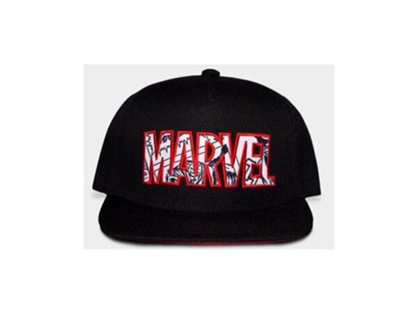 Marvel Logo Red Black Cap
