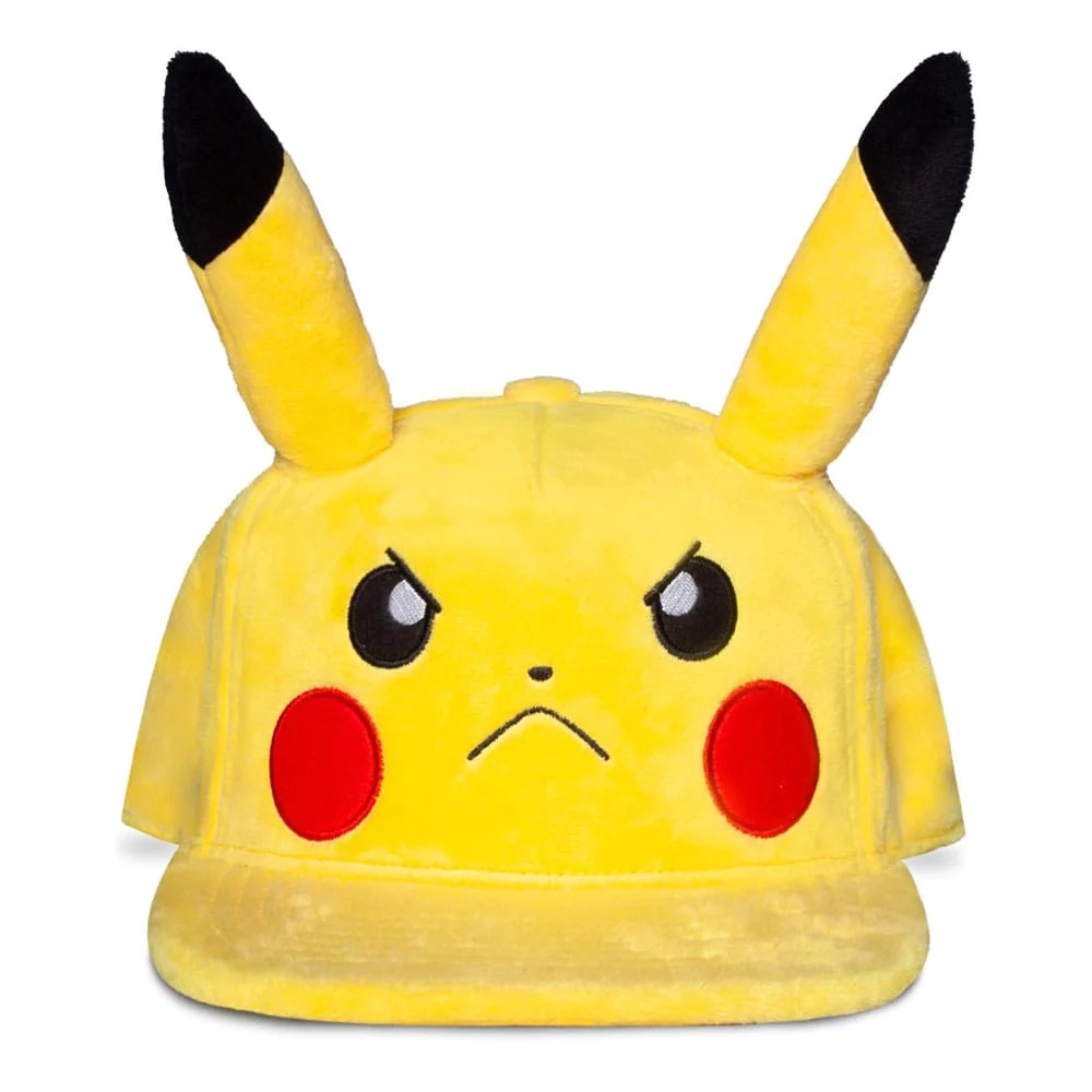 pos-8718526173529-8b227c6770e5b6126a9a3c3a782c11af.jpg Pokemon Angry Pikachu Snapback Cap - Image 1