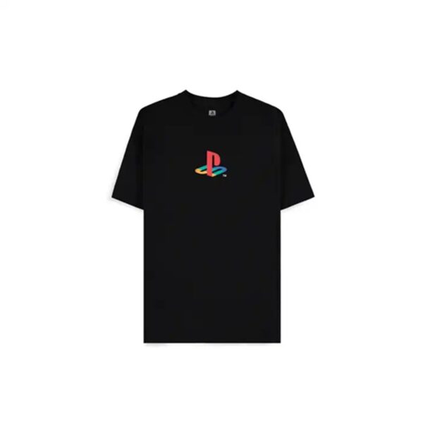 PlayStation Logo & Console Black T-Shirt (M)