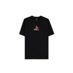 PlayStation Logo & Console Black T-Shirt (L)