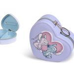 Disney Stitch & Angel Zip Love Heart Jewellery Box