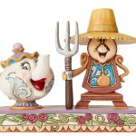 Disney Mrs Potts & Cogsworth Workin Round The Clock Enesco Traditions Figurine