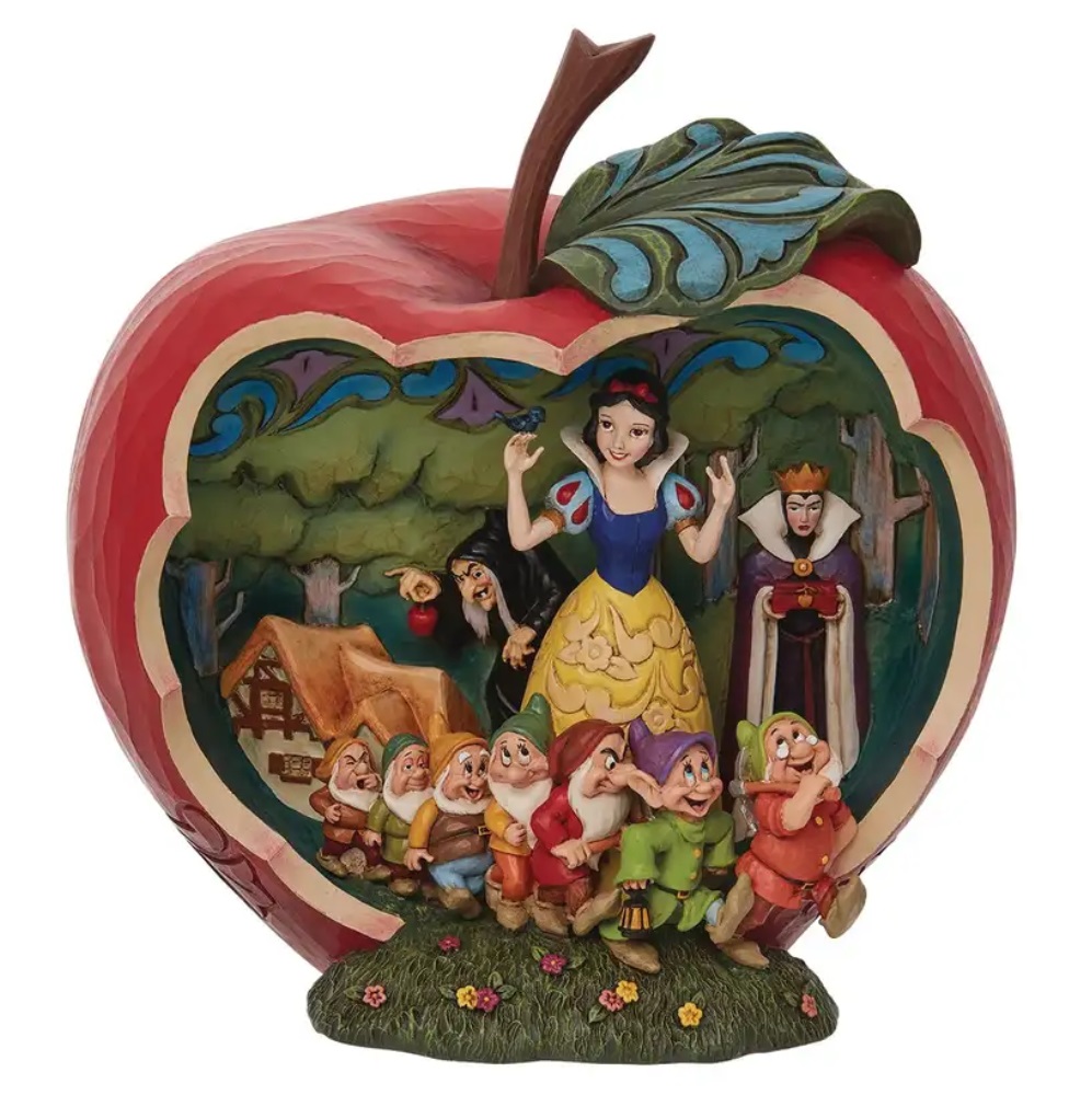 pos-028399319251-149656730b7d241b43da6a859542b45f.jpg Disney Snow White Apple Scene Enesco Traditions Figurine - Image 1