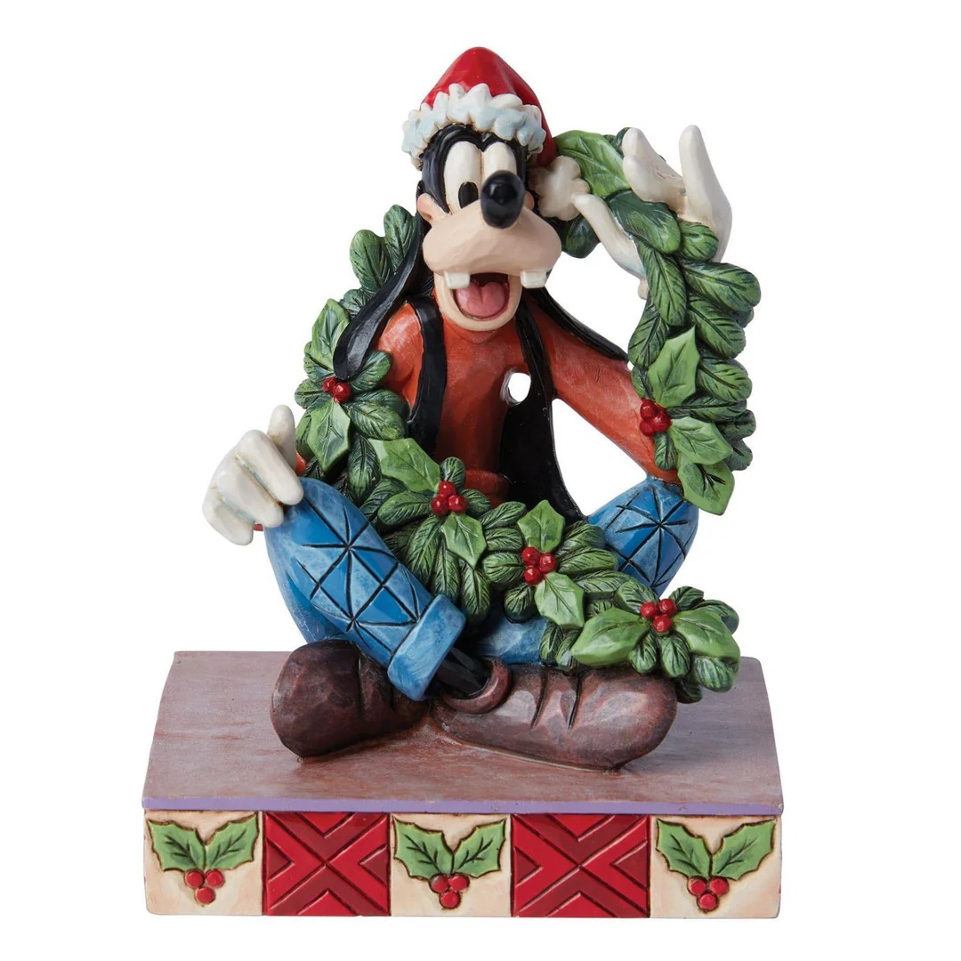 pos-028399399840-e56b9118be620fb951b97f2b30eee694.jpg Disney Goofy Christmas Holiday Enesco Traditions Figurine - Image 1