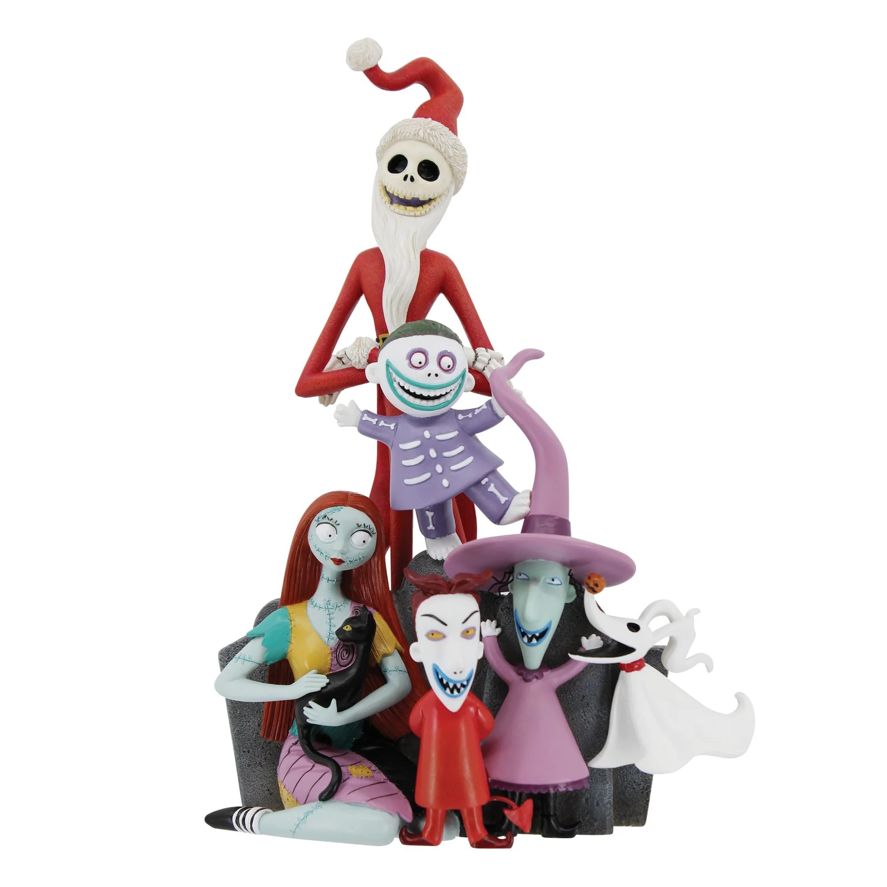 pos-028399402793-4ff952e1b6a82a34c8dbe6da6d44ad4a.jpg Disney Nightmare Before Christmas Character Pyramid Showcase Figurine - Image 1