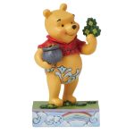 Disney Winnie The Pooh Holding Four-Leaf Clovers Enesco Traditions Figurine