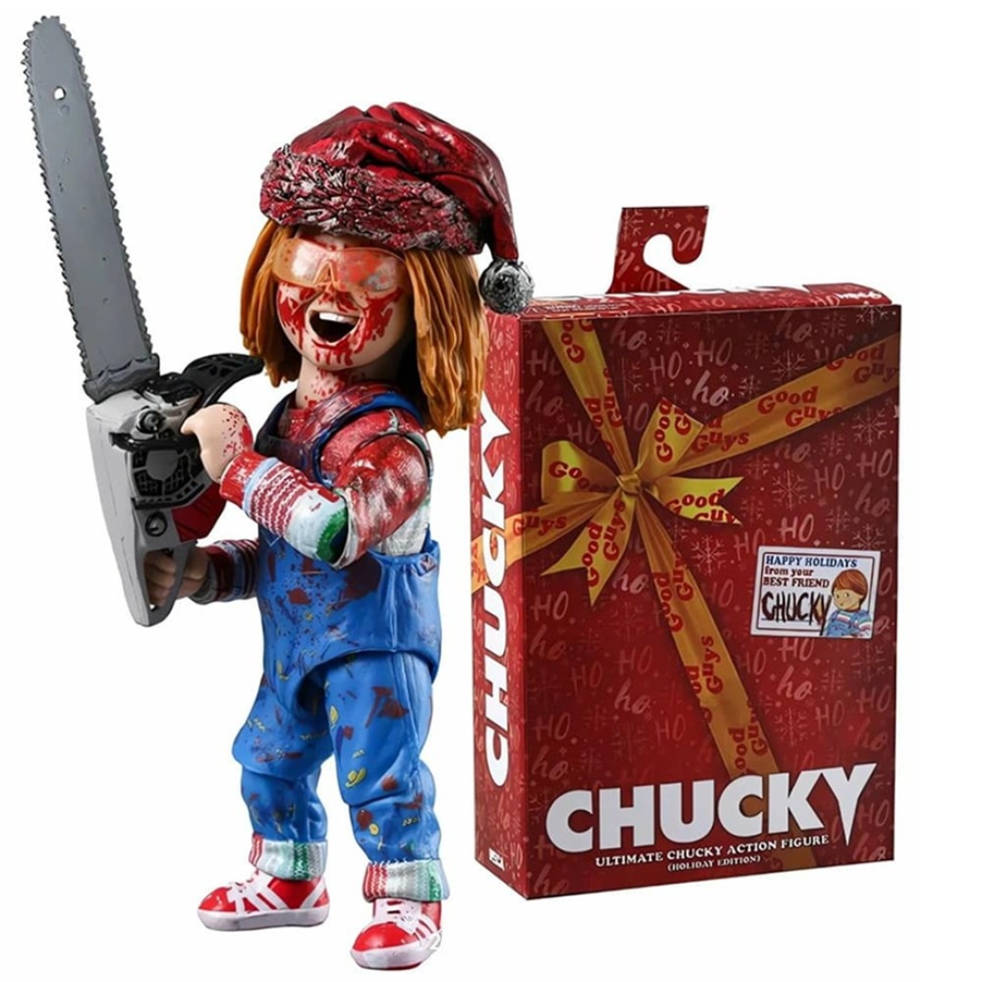 pos-0634482429952-bc5b07db13b3e9fc780a657997e2247e.jpg Chucky (Holiday Edition) Ultimate Neca Figure - Image 1