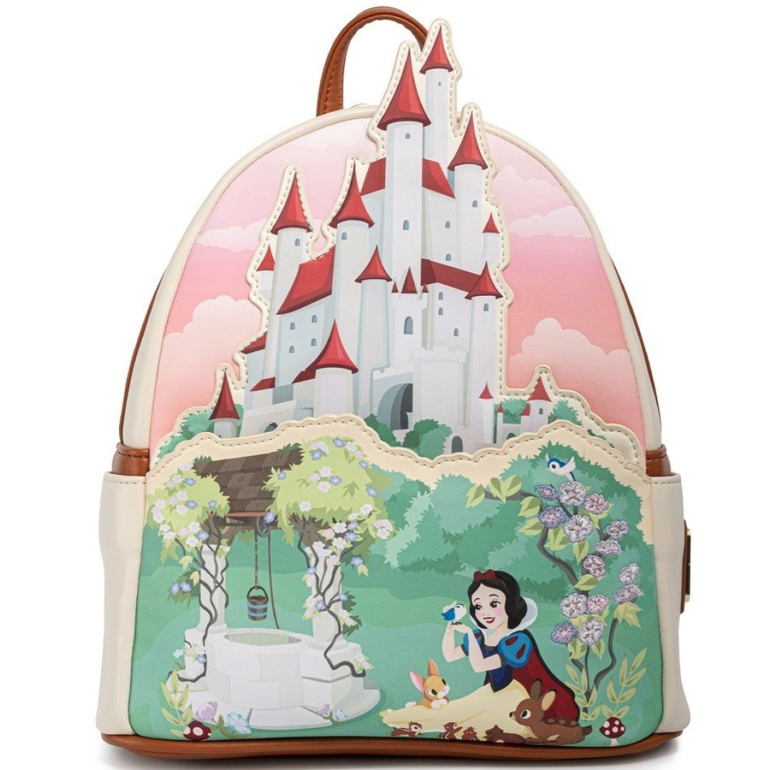 pos-0671803384521-0c2738d3ee5c2c4e11785e7f13f700ce.jpg Disney Snow White Castle Backpack LoungeFly - Image 1