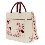 Cream & Red Floral Loungefly Convertible Tote Bag