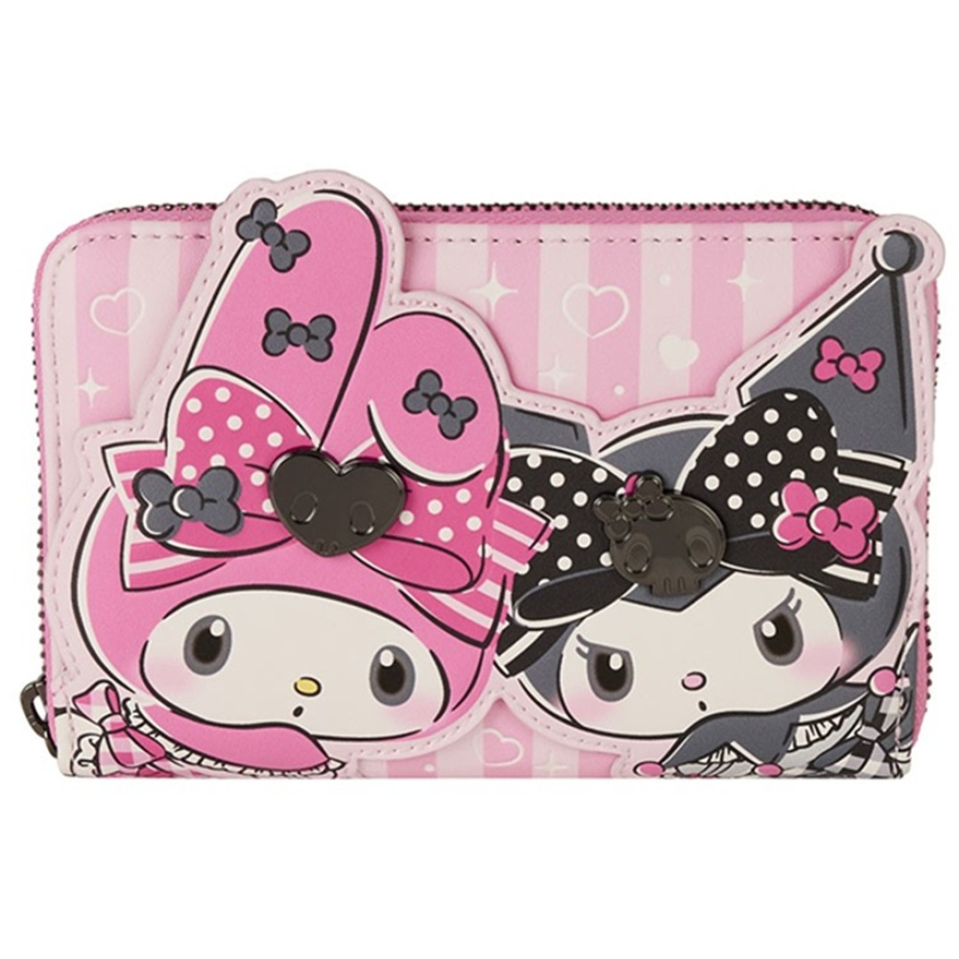 pos-0671803555037-1bfa3c2eb12b1152a552e42c11cd71e5.jpg Sanrio My Melody & Kuromi Loungefly Wallet - Image 1