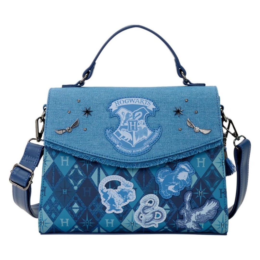 pos-0671803559707-ac6a272ccd7e4a3408a6484d23a0d342.jpg Harry Potter Denim Loungefly Crossbody Bag - Image 1