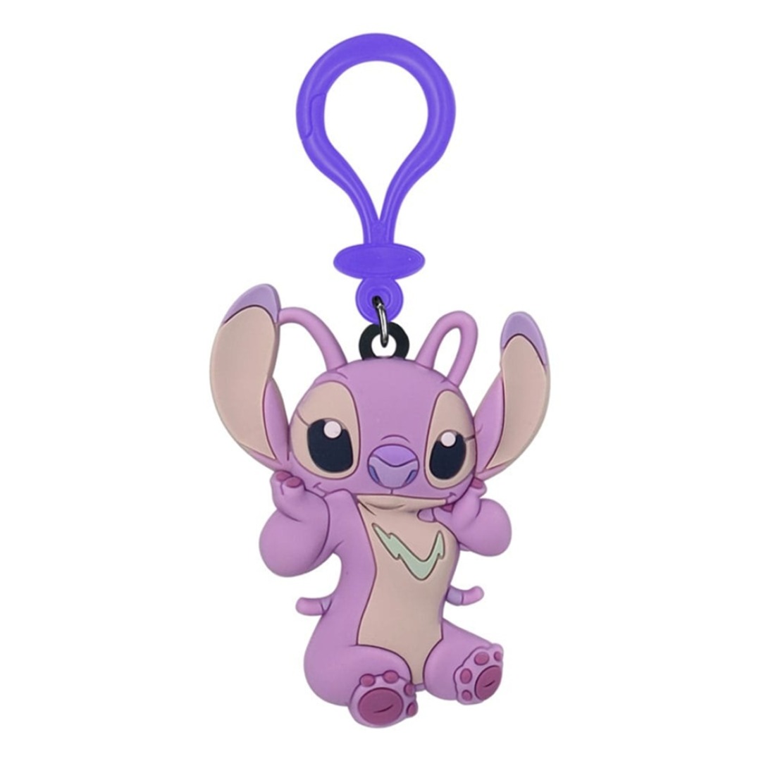 pos-077764856587-0913784236f3d27e6df598c9c4399f77.jpg Disney Stitch Angel Soft Touch Bagclip Keychain - Image 1