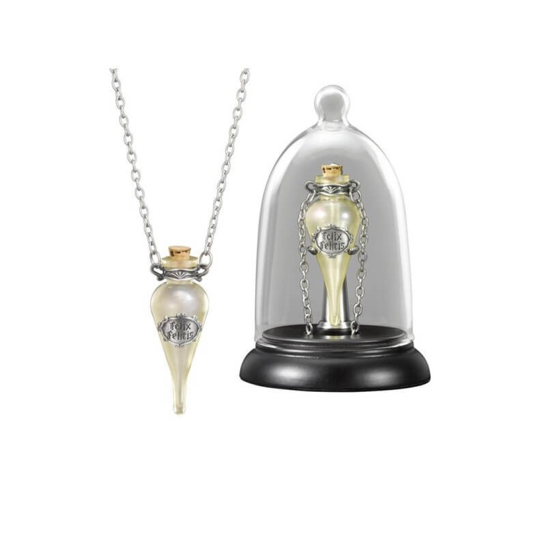 pos-0812370015566-bb470a2d74b69e3717fb07d181d0ee75.jpg Harry Potter Felix Felicis Noble Collection Pendant & Display - Image 1
