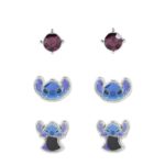 Disney Stitch Scary Stitch 3 Pairs of Studs Earrings