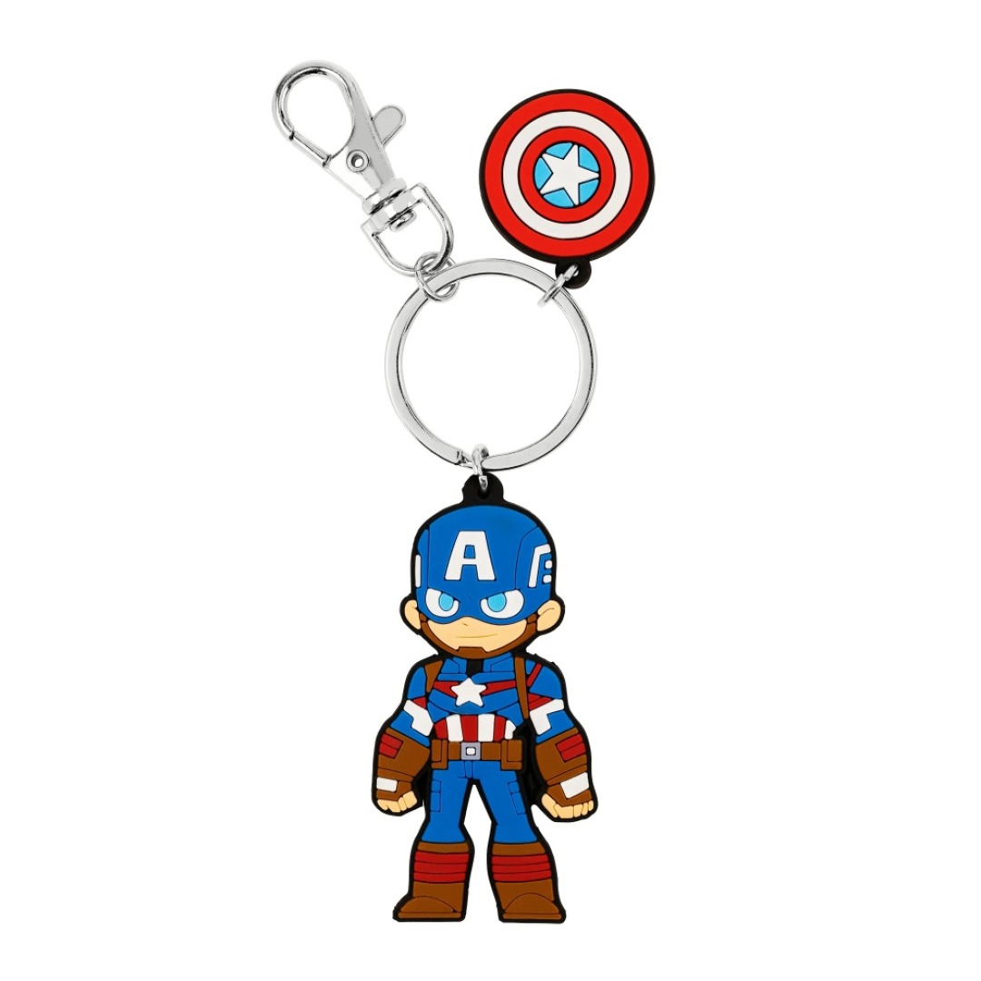 pos-0887746905734-cc9fbf744200474a5f2a9b95bbcd9c5d.jpg Marvel Captain America Comic Keychain - Image 1