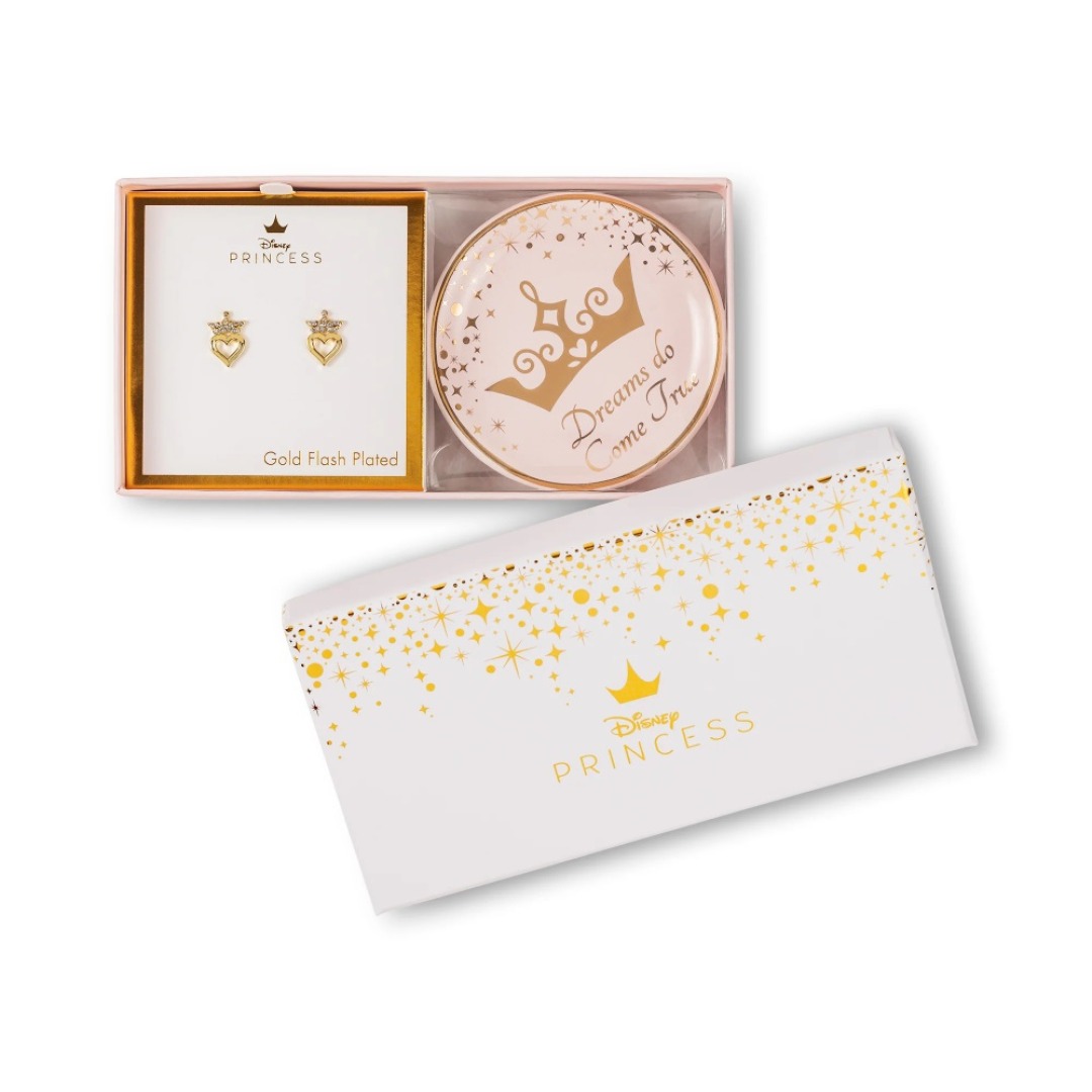 pos-0887746966155-147fce959d24e17da90782933d6e0fe3.jpg Disney Princess Earrings & Trinket Tray Gift Box - Image 1
