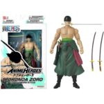One Piece Roronoa Zoro Three Sword Style Anime Heroes Bandai Figure