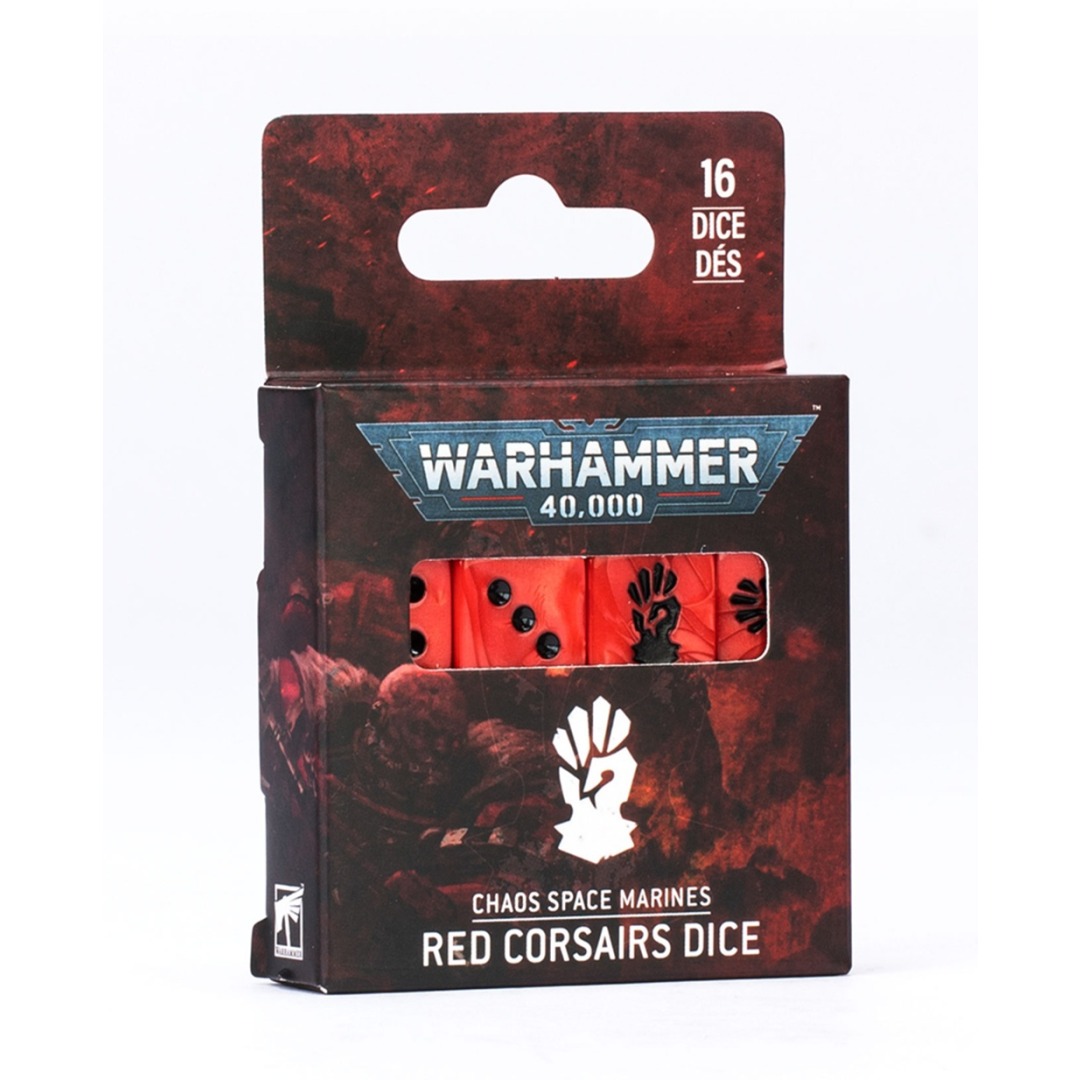 pos-5011921257843-78a8e0e7b60d5501322695295b4e0071.jpg Warhammer 40,000 Chaos Space Marines Red Corsairs Dice (43-115) - Image 1